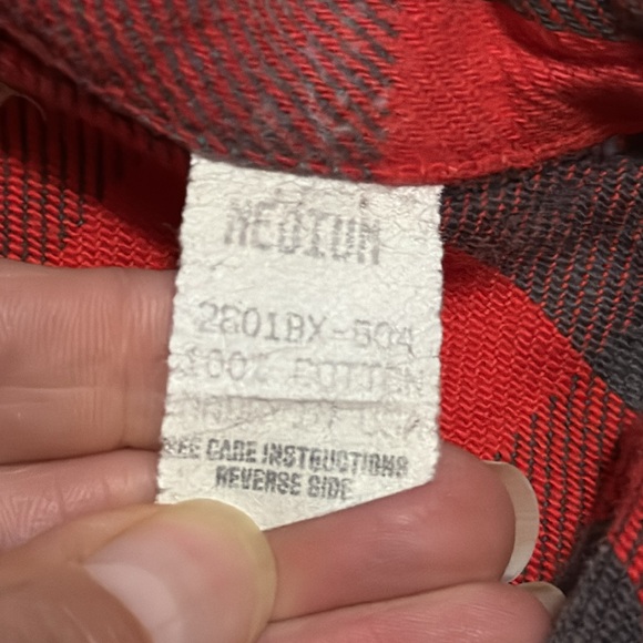 Men’s Vintage Cotton Flannel-Sz M-Red&Black Buffalo Plaid - Picture 13 of 15